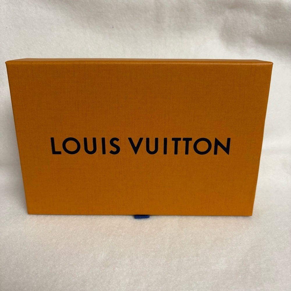 LOUIS VUITTON Small Wallet Gift Box Empty Orange Pull Out Tab